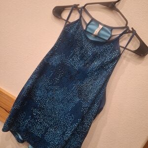 Under Armour Women's Blue Patterned Active Tank Top